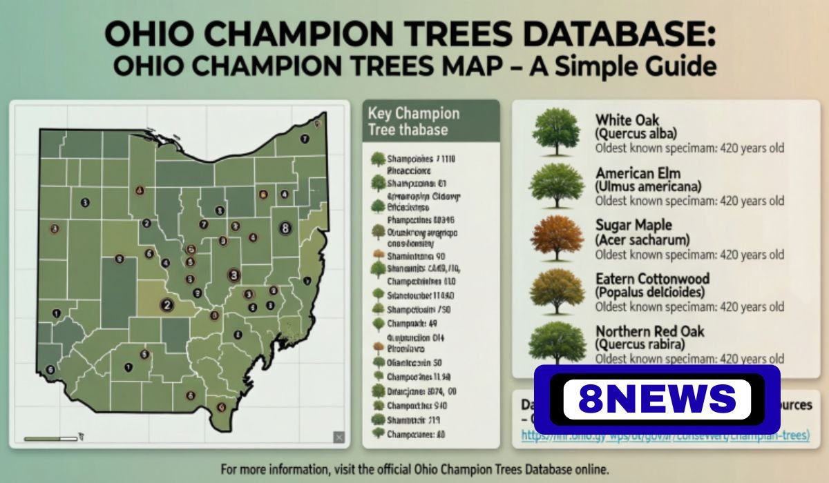 ohio champion trees database ohio champion trees map